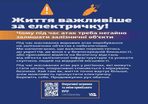 Алгоритм дій у разі оголошення повітряної тривоги або виникнення підвищеної повітряної небезпеки поблизу залізничних об’єктів