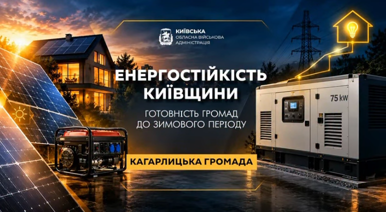 Сонячні електростанції та резервне живлення: Кагарлицька громада посилює енергонезалежність