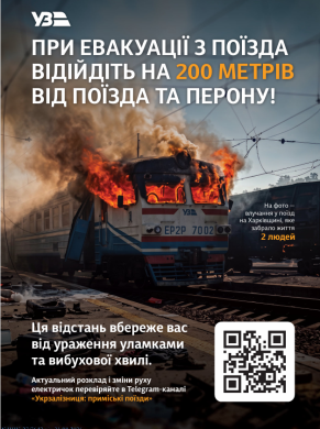 Щодо заходів безпеки поблизу об’єктів залізничної інфраструктури під час повітряної тривоги