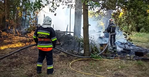 Ліквідація пожежі в селі Дібрівка Ржищівської громади