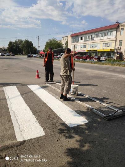Триває відновлення розмітки пішохідних переходів