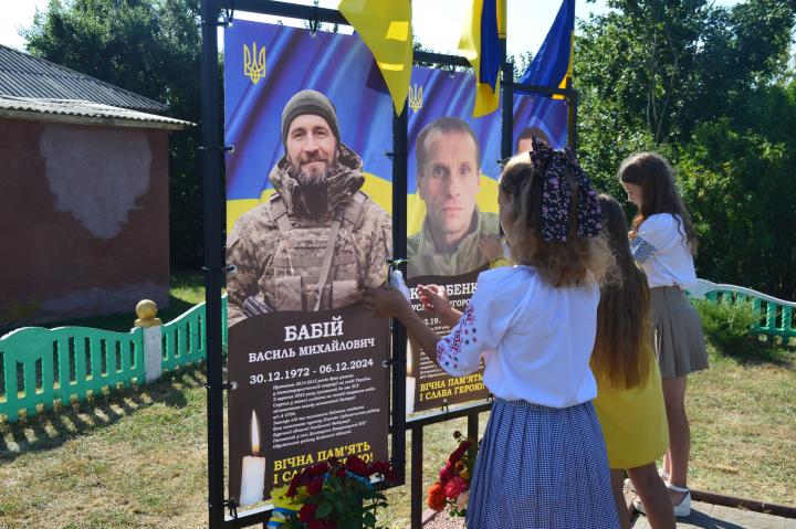 Діти прикріплюють янголів пам’яті, створених для наших Героїв