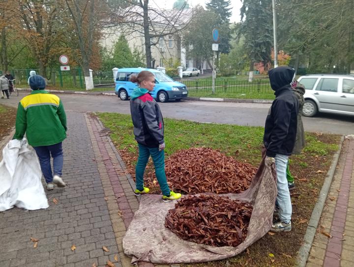 Працівники Адміністрації парку на благоустрої рідного міста