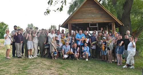 Учасники спортивної риболовлі для ветеранів та їхніх родин селі Шубівка