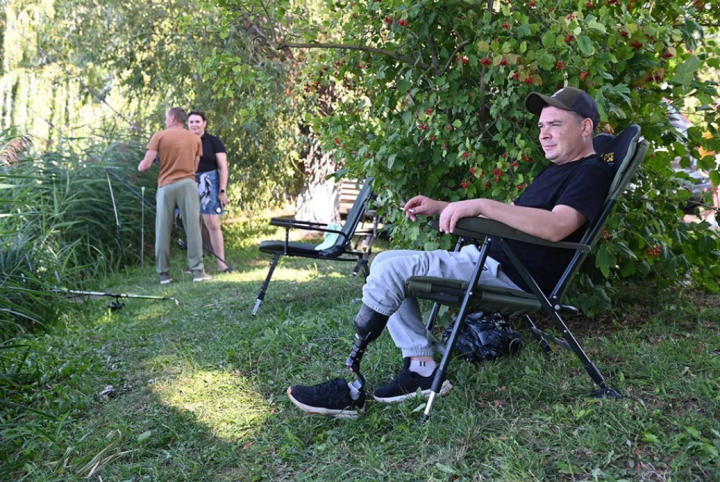 Під час змагань із риболовлі серед ветеранів та їхніх родин у Шубівці на Кагарличчині